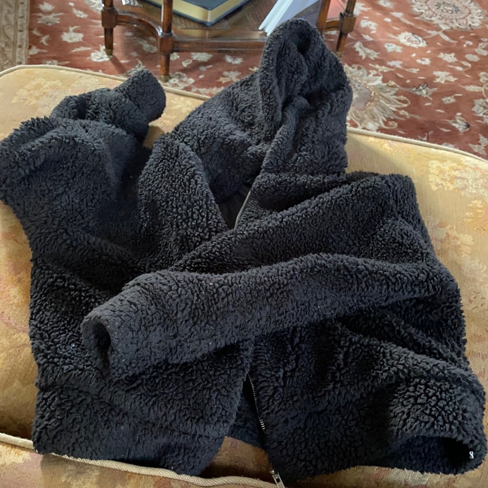 Black cozy zip up from Nordstrom